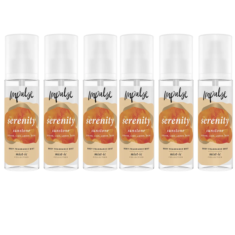  Impulse Mist-ic Serenity Body Mist 6 x 150ml